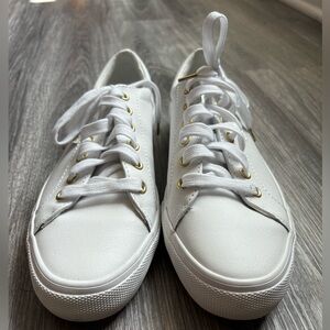 Keds Jump Kick White Leather Lace Up Size 8.5